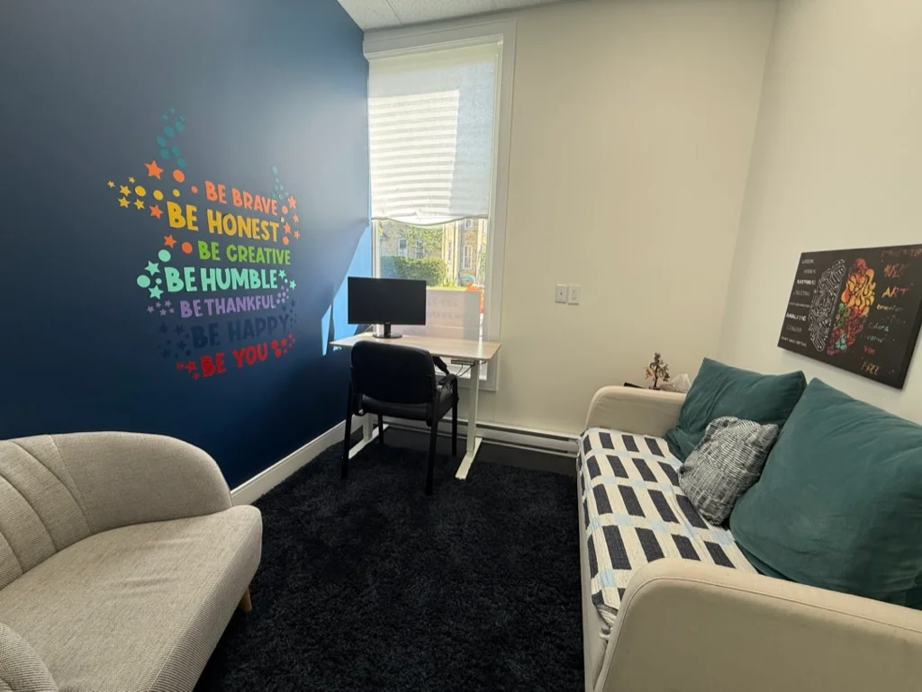 A private therapy room at the Critical Trauma Therapy Kitchener clinic