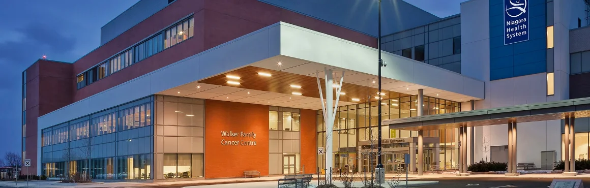 Niagara Health St. Catharines Site hospital, near the Critical Trauma Therapy St. Catharines clinic