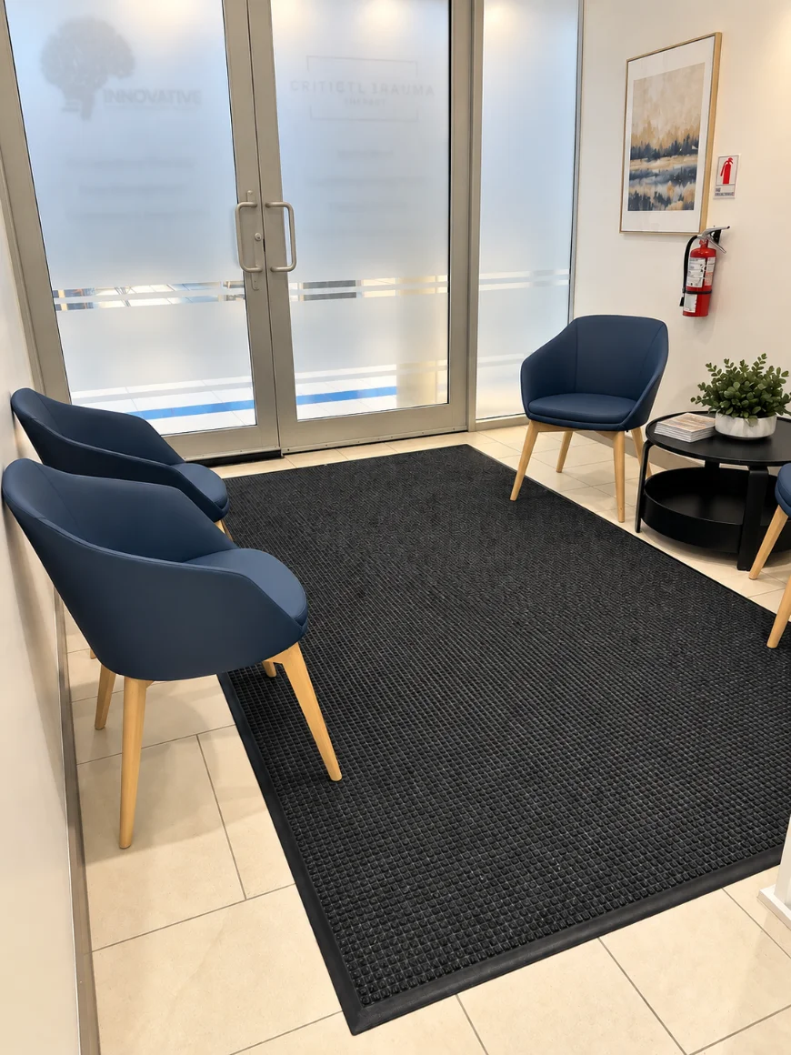 Reception and waiting area at the Critical Trauma Therapy St. Catharines clinic
